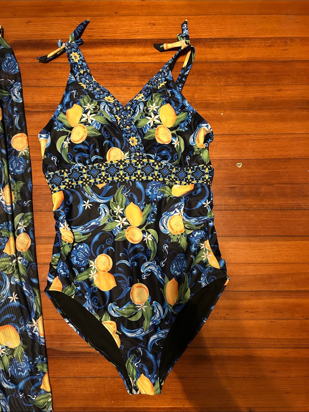 BloomChic One Piece Swimsuit with Matching Swim Skirt Cover up - Picture 4 of 12